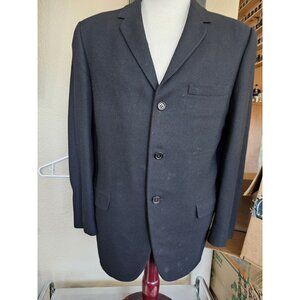 Gold Label 100% Cashmere Black Blazer Jacket Sport Coat Men's 42R Made In Italy